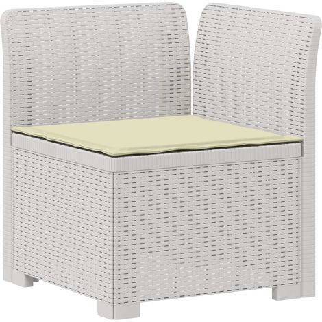 Maison Exclusive - 1-Sitzer Garten-Sofa mit Kissen Rattan-Look PP (1/5)