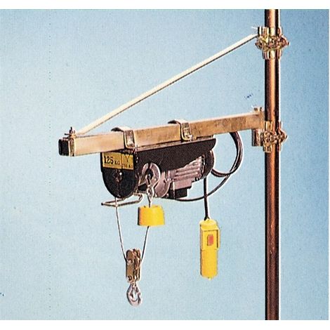 Support drapeau avec bras pour treuil Hercules, capacite' 300 kg (1/2)