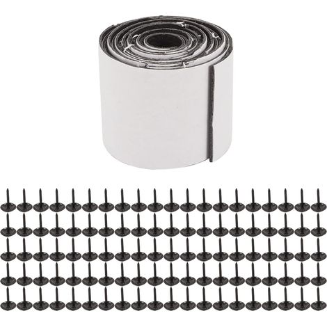 Ruban de poutre en bois synthétique de 5 pieds avec 100 goupilles de poussée pour plafonds, cabanes, étagères et portes de grange (1/5)