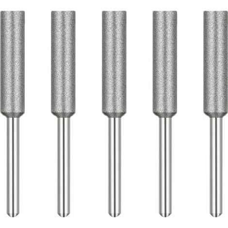 AMXCNOY Kettensägen-Schärfstein, Diamant-Kettensägenschärfer, Schleifköpfe, Schleifstein für Kettensägen, 4 mm, für Kettensägenschärfer, 5 Stück (1/4)