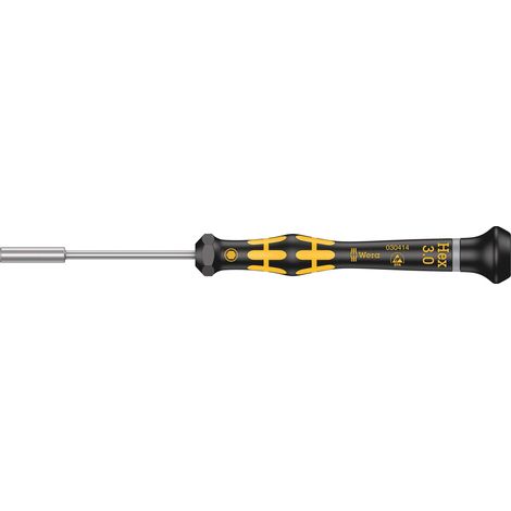 Tournevis ESD à douille, 3.0 x 60 mm, Noir/jaune (1/5)
