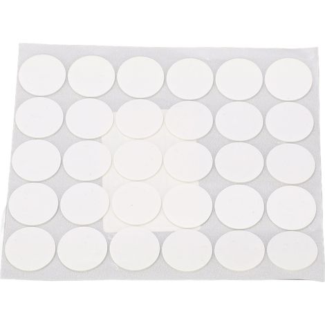 Lot de 10 rubans adhésifs double face en mousse PE ronde, coussins autocollants multifonctions blancs 20mmx1mm (1/5)