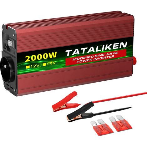 Inverseur, Affichage Numérique, Ventilateur à Contrôle de Température, 12V 2000W 220V50HZEU (1/2)