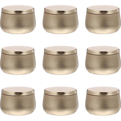 Lot de 9 couvercles pour bocaux à aliments secs, bocaux pour la fabrication de bougies, bocaux pour thé en vrac (1/2)