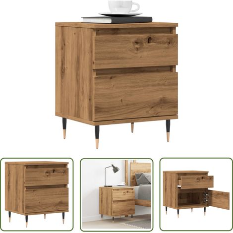 vidaXL Nachttisch Artisan-Eiche 40x35x50 cm Holzwerkstoff (1/5)