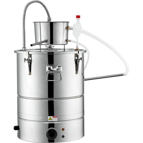 Distillateur d'eau plate 34,1 L avec fût Thumper et pompe à eau, alambic pour alcool et huiles essentielles maison (1/5)