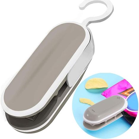 Mini-tragbares 2-in-1-Heißsiegelgerät mit Haken für Chipstüten, Lebensmittelaufbewahrung, Snacks und Ziploc-Beutel (1/5)