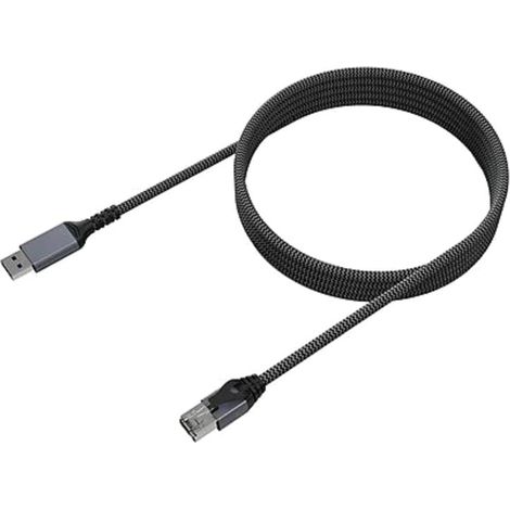 Câble réseau USB-A-RJ45 ISY IPC-7000 Noir, pour réseau LAN, connexion réseau filaire (1/3)