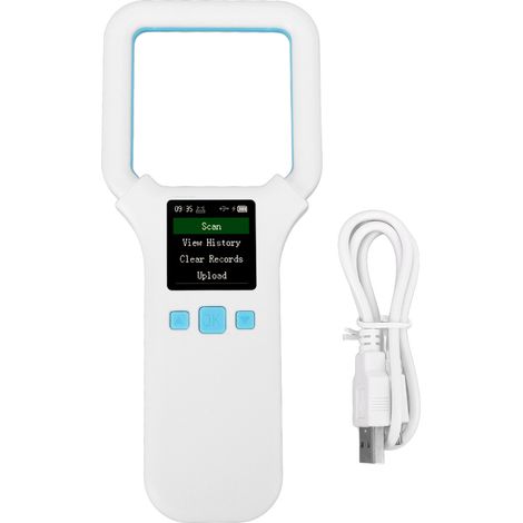 Lector de microchips portátil recargable de doble frecuencia (134,2 kHz y 125 kHz) para mascotas, modelo W91D, para perros y gatos. (1/5)