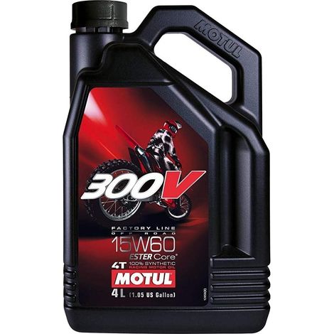 Bidon d'huile Motul 300V Racing Off Road 15W60 4T 100% Synthèse
