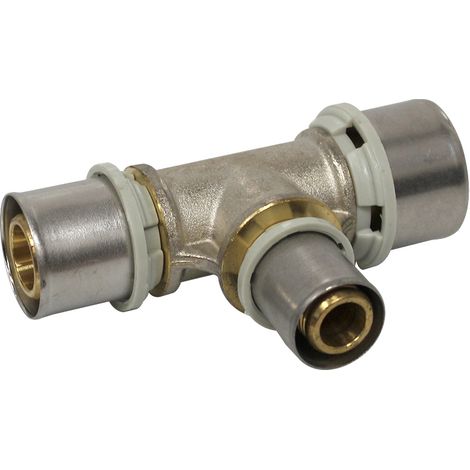 Raccord multicouche à sertir TH - Té inégal Ø32x3,0 - Ø20x2,0 - Ø26x3,0 - Arcanaute (1/5)