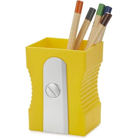 Pot à Crayons Sharpener Couleur Jaune Gardez Votre Bureau rangé Pot à Crayons Original et amusa (1/4)