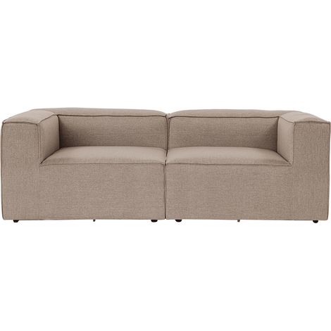 Sofa 2-Sitzer modern modular aus Leinen Fora 2 - Beige (1/5)