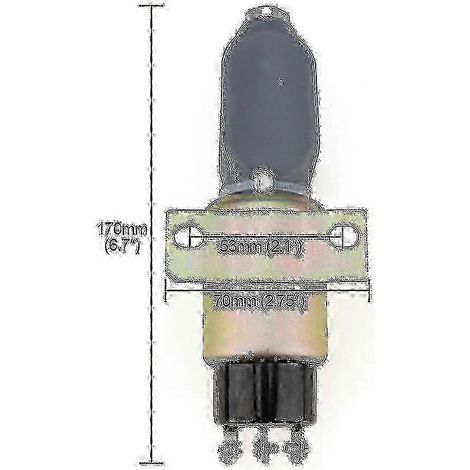Électrovanne d'arrêt Cummins 24 V SA-3766T, pièce d'arrêt 3864274 1751-24E (1/2)