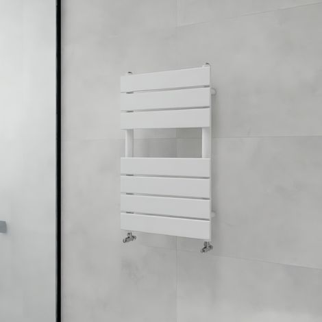 Acezanble Flat Panel Towel Rail Radiator Central Heating Rad White 650x400mm (1/4)