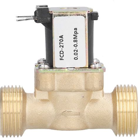 Électrovanne laiton DC24V normalement fermée, précise et fiable pour régulation de débit, économique en énergie (1/5)