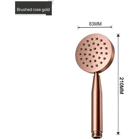 (Or rose brossé A) Tête en nickel brossé, flexible de douche de 150 cm en acier inoxydable, pommeau de douche, accessoires pour robinetterie murale (1/5)