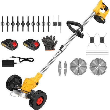 Coupe bordure sans fil – Moteur 1200W pour coupe précise – Tige télescopique – Tête pivotante – Kit de démarrage pour débroussailleuse sans fil (1/5)