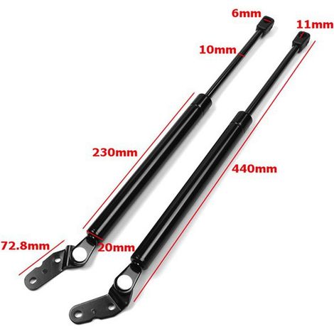 1 pair. Color: Black. Material: Metal. Tailgate support rod. Gas spring 68960-20240 68950 (1/4)