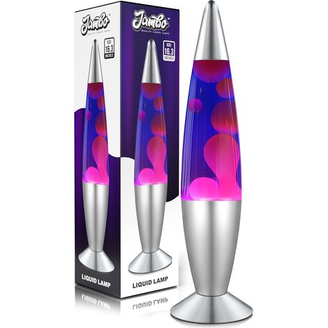 Lampe à Lava 40cm Bleue Cire Violette Lumière Relaxante Décoration Salon Chambre Bureau Veilleuse (1/5)