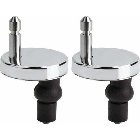 Universal toilet seat fixing set for toilet seat - Compatible with most standard toilet seats with automatic lowering system - Easy to install (1/4)