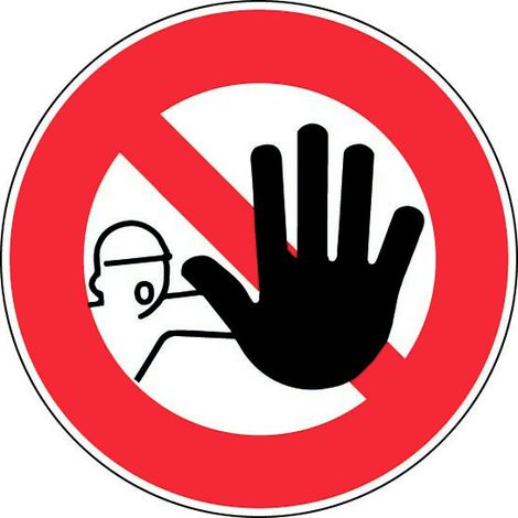 Panneau Interdit de franchir le signal - Rigide Ø300mm - 4061474 (1/4)