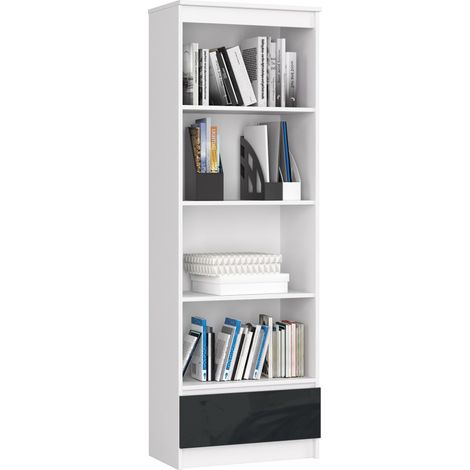 Table de chevet blanche glamour avec pieds dorés, 54 × 59 × 39 (1/5)