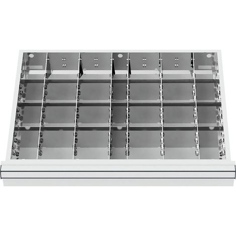 WS24 Schubladeneinteilung Metalleinteilung BLH 100/125 mm Innenmaß 600 x 450 mm - WS24-100243