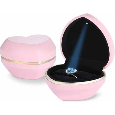Heart Shaped Jewelry Box (Single Ring Box, Light Pink)-Fei Yu (1/2)