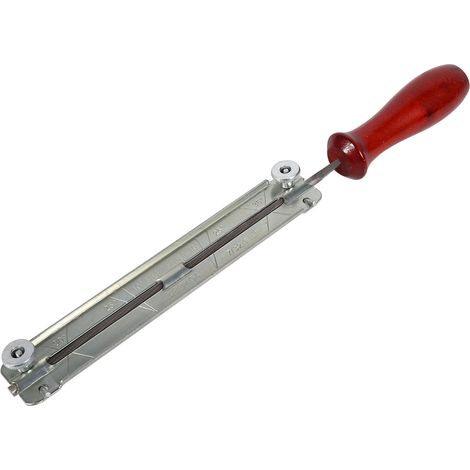 Kit d'affûtage pour chaîne de tronçonneuse avec lime et support en bois (4.8mm) (1/2)
