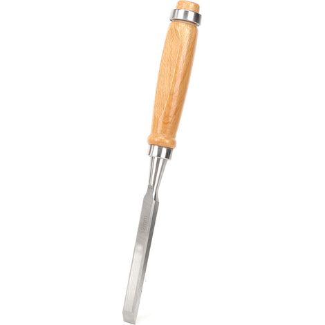 Ciseau à bois, manche en bois, lime en acier, outil professionnel pour le travail du bois, Cr V 12 mm