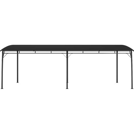 Auvent Marquise pare-soleil de jardin, Store Banne pour Jardin Balcon Terrasse, 6x3x2,55 m Anthracite OIB3125E (1/5)
