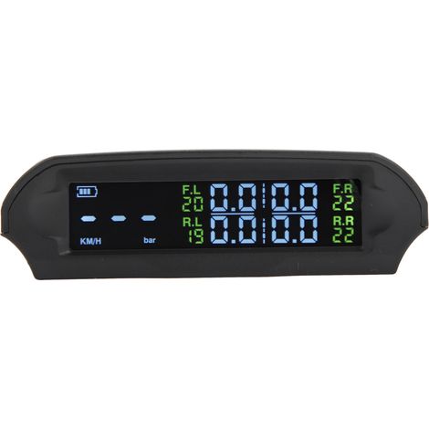 Capteur de Pression des Pneus TPMS Solaire avec Écran LCD, Sans Fil pour Voiture, Camping-Car, Remorque, Camion, SUV et Pickup - Surveillance en Temps Réel (1/5)