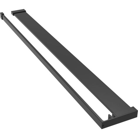 vidaXL Estante para pared de ducha aluminio negro 80 cm (1/2)