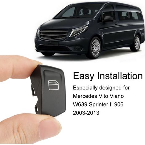 Bouton Viano, 2pc Bouton Leve Vitre Vito Commutateur de Bouton de Fenêtre de Voiture Puissance Interrupteur de Lève-Vitre pour Vito Viano W639 Sprinter II 906 2003-2013 (1/5)
