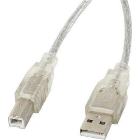 Lanberg AM-BM Ferrit USB 2.0 Kabel 5m Transparent