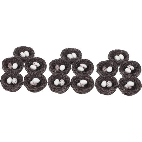 15pièces Décor De Nid Oiseau Artificiel avec pour Aménagement Paysager De Jardin Accessoire Réaliste pour Scène Et Décoration De Maison (1/5)
