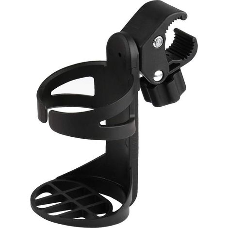 CSPARKV - Portavasos universal para 2 vasos con rotación de 360 ​​grados para bicicletas, cochecitos, sillas de ruedas, andadores y patinetes eléctricos (calibre grande)