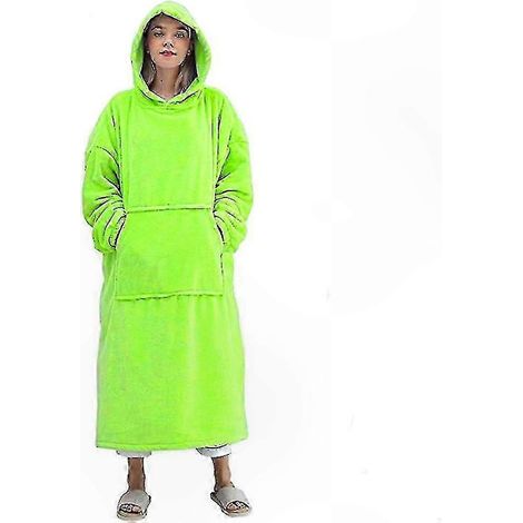 Hoodie couverture unisexe, ultra doux et confortable pour homme et femme, pull à capuche molletonné, vêtement cocooning chaud, taille unique, idéal pour se détendre à la maison (1/4)