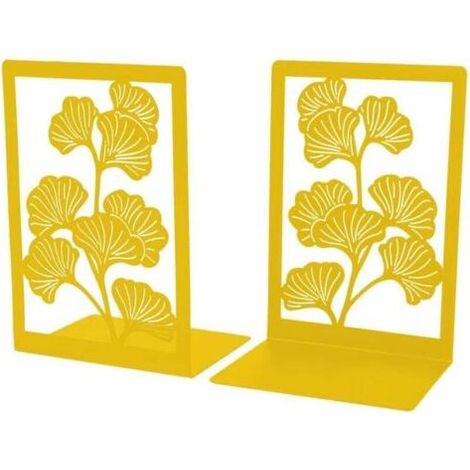 PA Buchstützen, 2er-Set, Metall-Buchstützen, hohle dekorative Buchstützen, Buchstützen mit rutschfesten Pads, 12 x 9 x 17 cm (1/4)