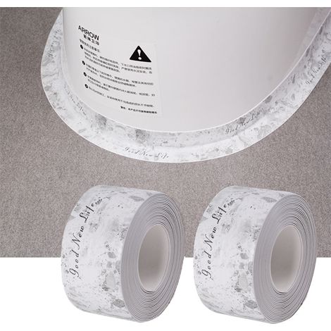 rouleaux de bandes calfeutrage autocollantes à motif marbre pour contour baignoire gel WC cm x 2 3 8 320 (1/5)
