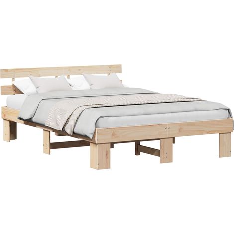 Maison Exclusive - Estructura de cama Natural 150 x 200 cm Madera