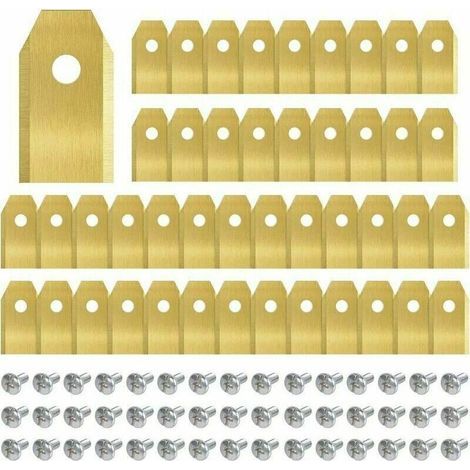 Ensemble de 45 Lames de Tondeuse en Titane - Lames de Rechange pour Tondeuse Robot Husqvarna/Automower/Yardforce/Gardena avec Vis - Compatibles avec les Modèles 105, 310, 315, 320, 420, 430x, r40i (1/5)
