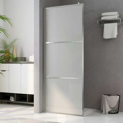 Paroi de douche à l'italienne en verre trempé de sécurité entièrement dépoli 80x195 cm (1/5)