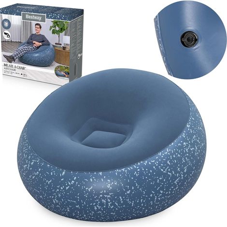 Fauteuil gonflable, pouf gonflable, matelas d'assise, 112 x 112 cm, Bestway 75154 (1/5)