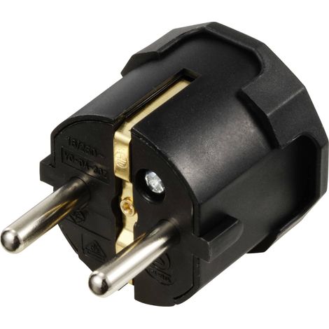 Sygonix SY-6629386 Fiche électrique mâle avec terre polypropylène (PP) 250 V/AC noir (1/4)