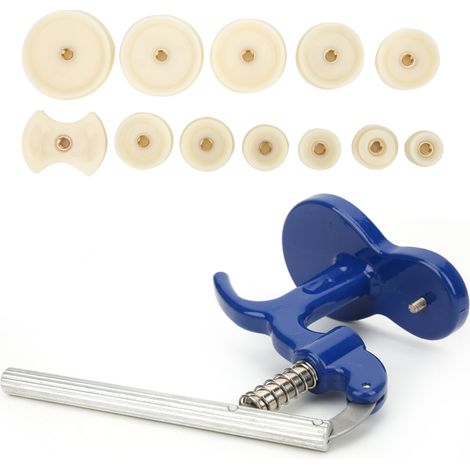 Uhrenpresse aus blauer Legierung, handbetriebenes Presswerkzeug für Reparaturen mit 12 Pressbacken (1/5)