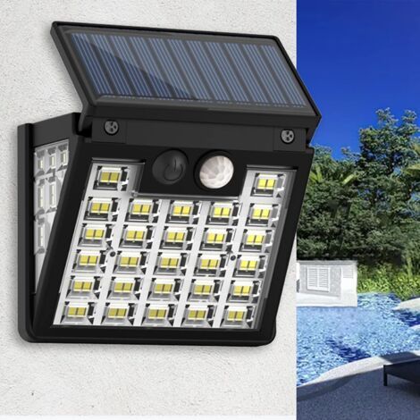 [JAMAIS UTILISÉ]Lampe solaire d'extérieur avec détecteur de mouvement LED, 3 modes d'éclairage, lampe solaire pour clôture, étanche IP65, lampe solaire pour terrasse, lampe solaire pour jardin (1/5)