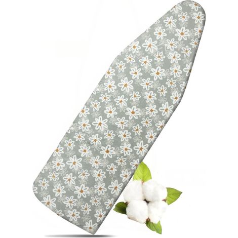 Housse Table à Repasser, Housse de Table a Repasser, Utiliser avec Le Fer à Repasser et L'Ironing Board , Tissu en Pur Coton à Réfflexion Thermique(M 116×38cm (1/5)