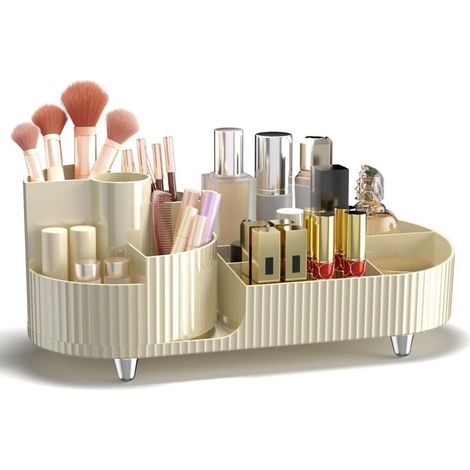Coiffeuse rotative 360 degrés pour maquillage, boîte de rangement pour produits de beauté, organiseur pour chambre (1/5)